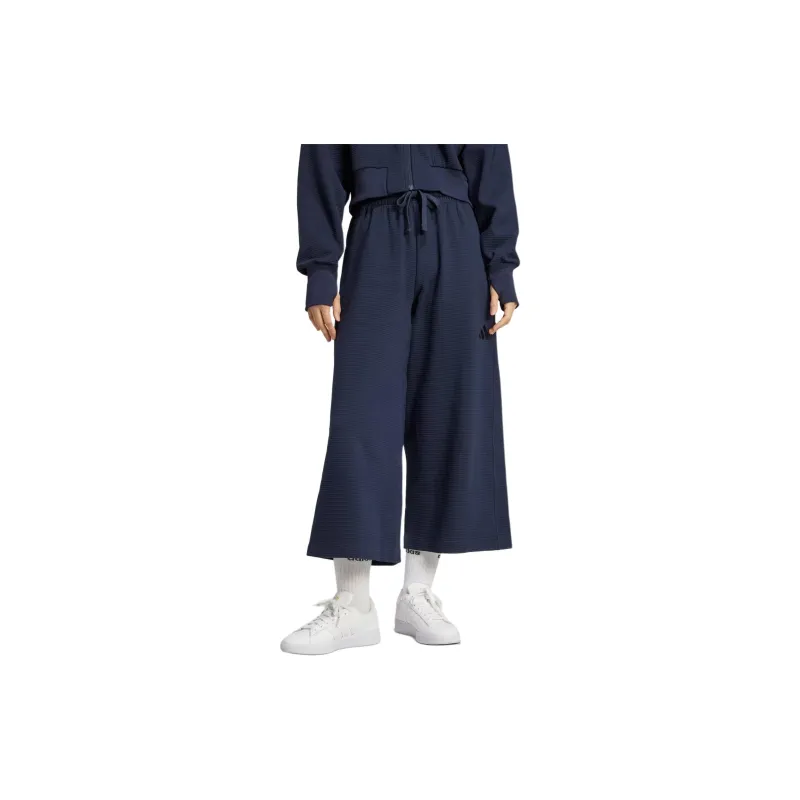 Adidas Free Shipping With AdiClub All Szn Rib 7/8-Length Wide Leg Pants-3