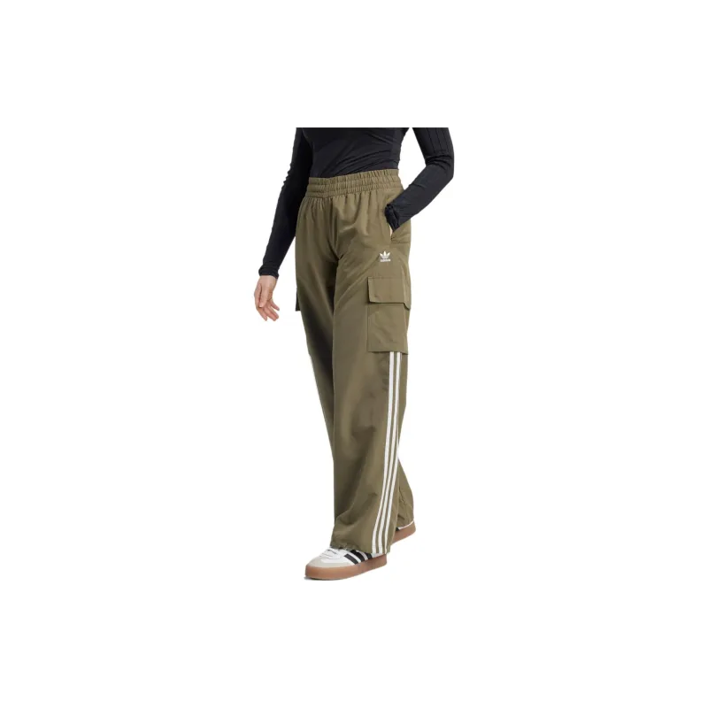 Adidas Originals Adicolor Cargo Pants Knitted Sports Pants Women's Green-1