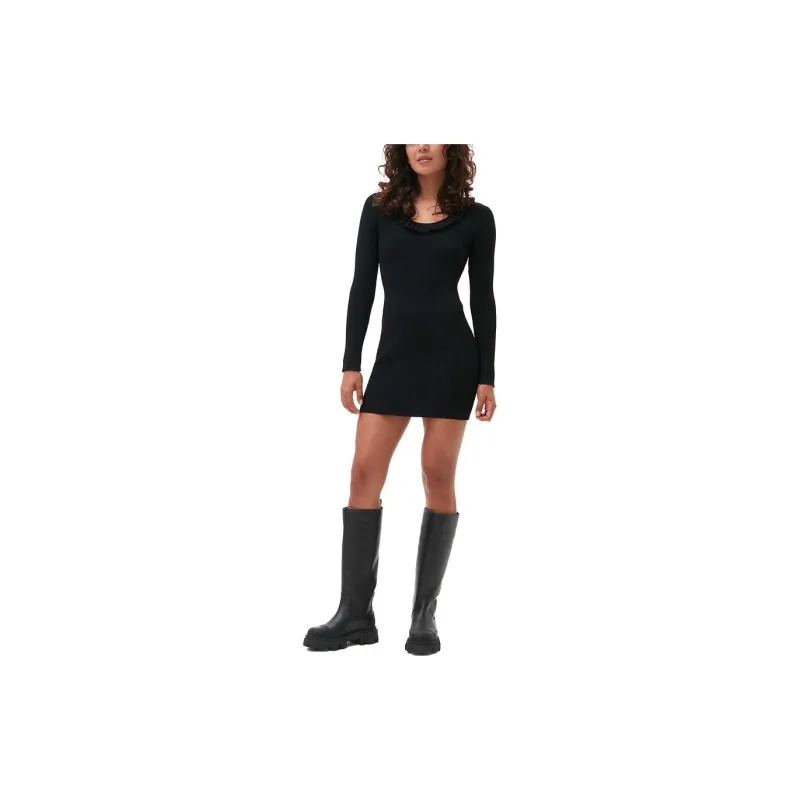 GANNI Long Sleeved Dresses Women's Black-2