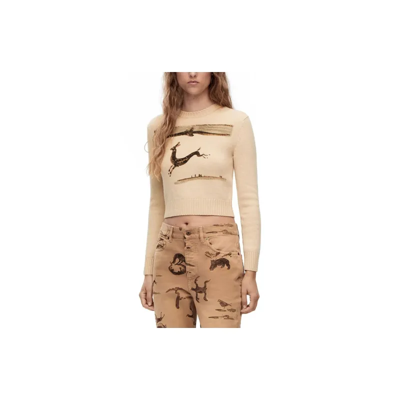 LOEWE SS23 Sweater Women's Light Umber-1