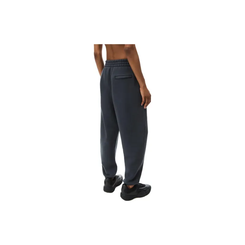T By Alexander Wang Puff Paint Logo Essential Terry Classic Sweatpant Soft Obsidian-1