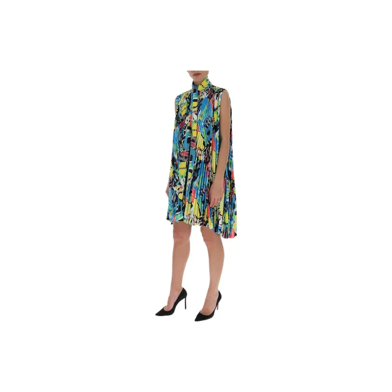 Balenciaga Sleeveless Dress Women's Multicolor-4