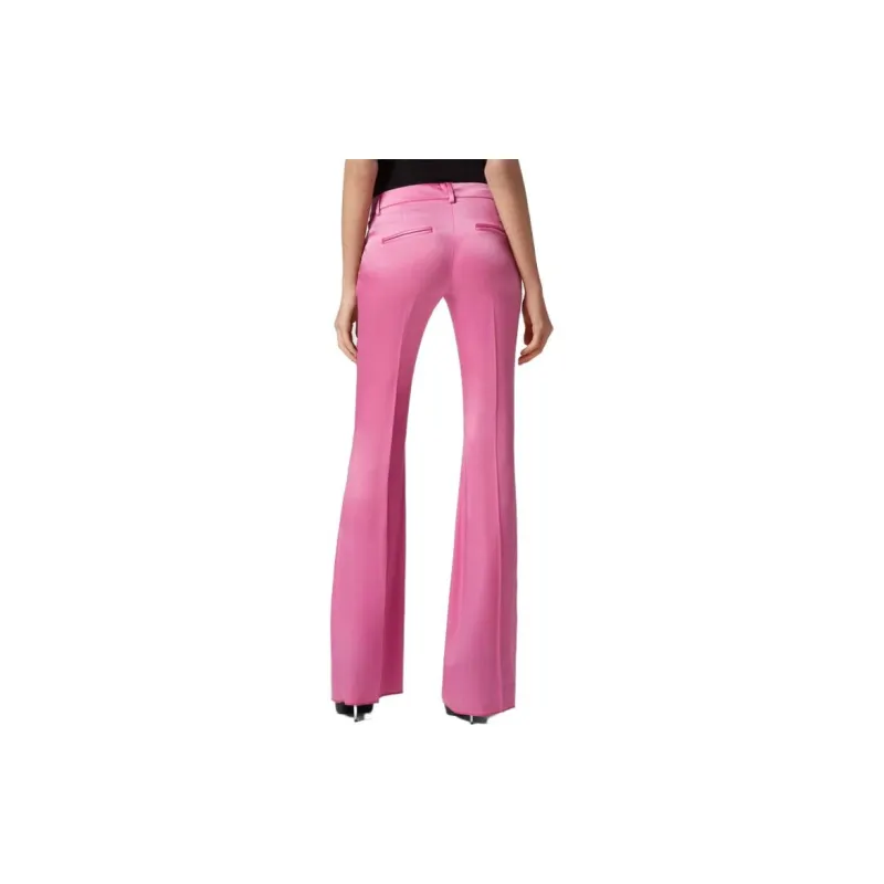 PHILIPP PLEIN Flared Satin Trousers-3