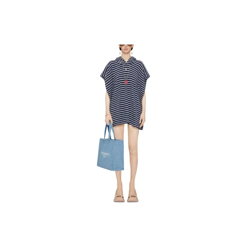 Givenchy Striped Towelling Poncho-1