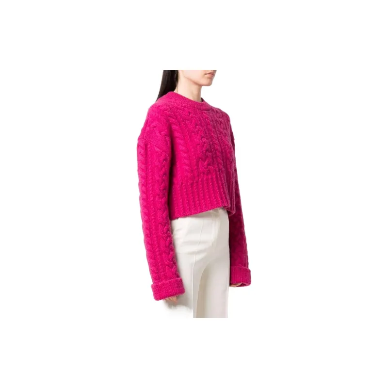 AMIPARIS Cable-knit Virgin Wool Jumper-3