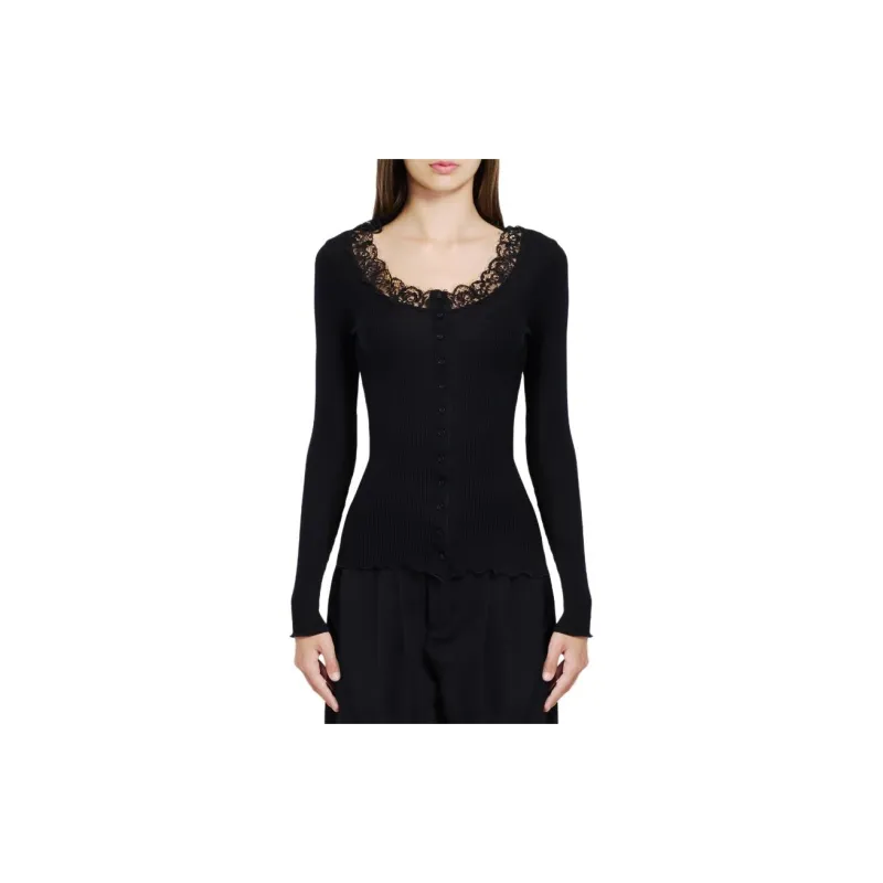 SAINT LAURENT Laced Buttoned Cardigan-2