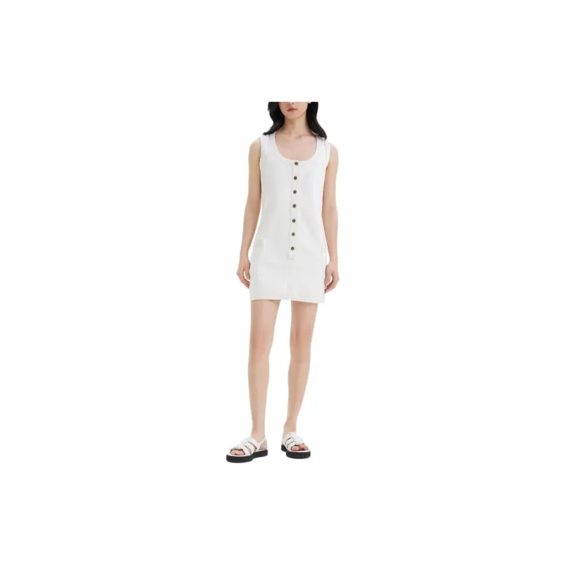 FRAME SS24 Sleeveless Dress Women's White-3