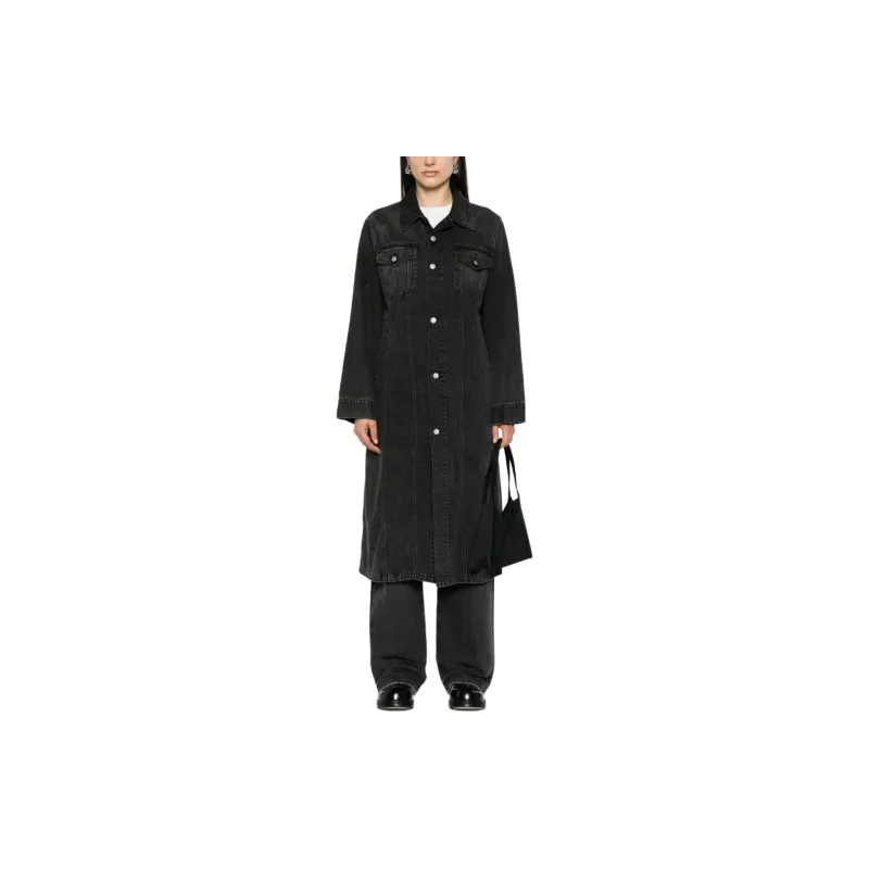 MM6 Maison Margiela Buttoned Denim Coat-2