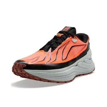 XTEP Wear Resistant Slip Resistant Cushioning Low Top Sprint Running Shoes Men's Orange Black