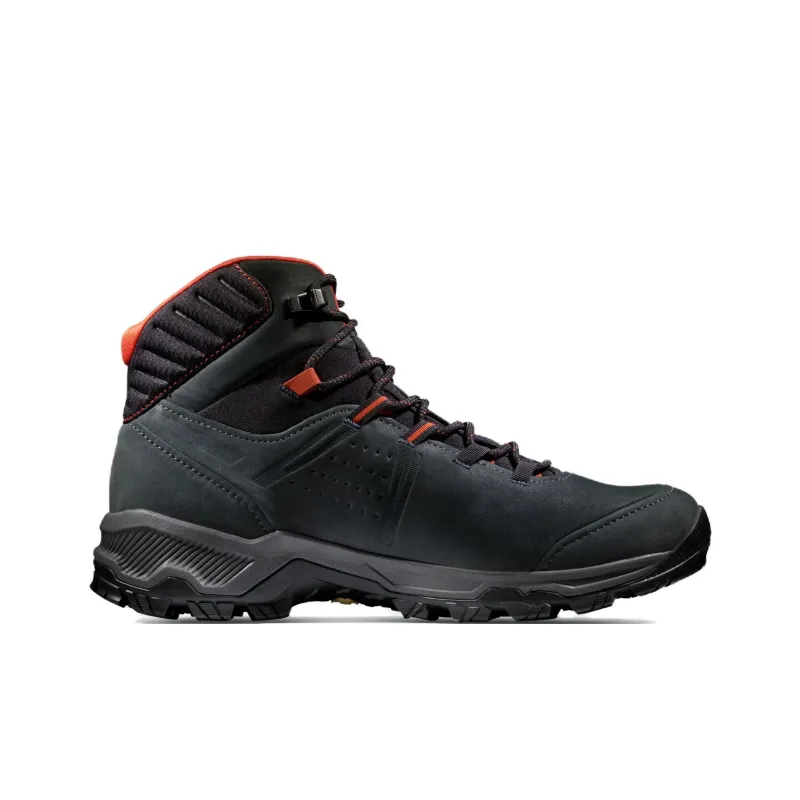 MAMMUT Mercury 4 Anti Slip Wear Resistant Mid Top Hiking Shoes Men's Black Orange-1