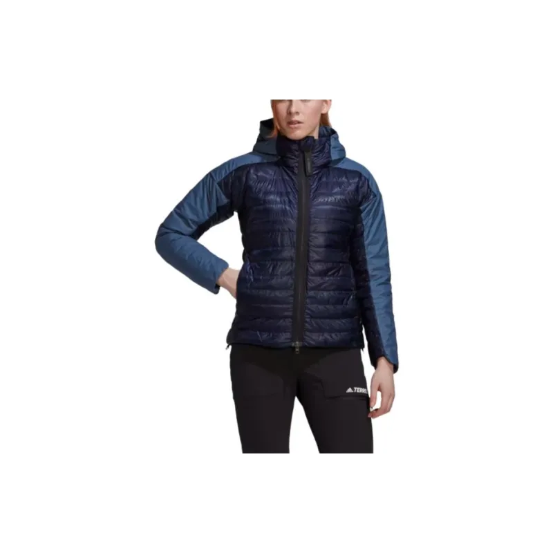 Adidas TERREX MYSHELTER DOWN HOODED JACKET Jackets Coats Women's Dark Shadow Chestnut/Dark Shadow Red-3