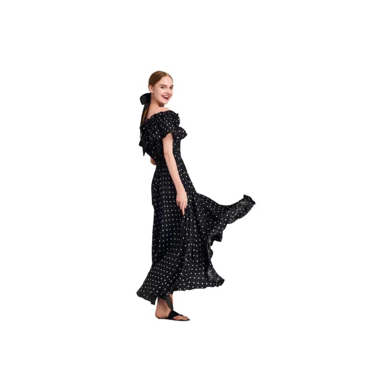 HAVVA Short Sleeved Dresses Women's Black-3