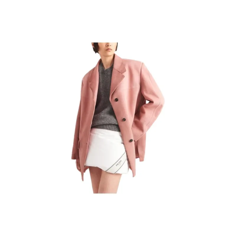 PRADA Single breasted Suede Blazer-3