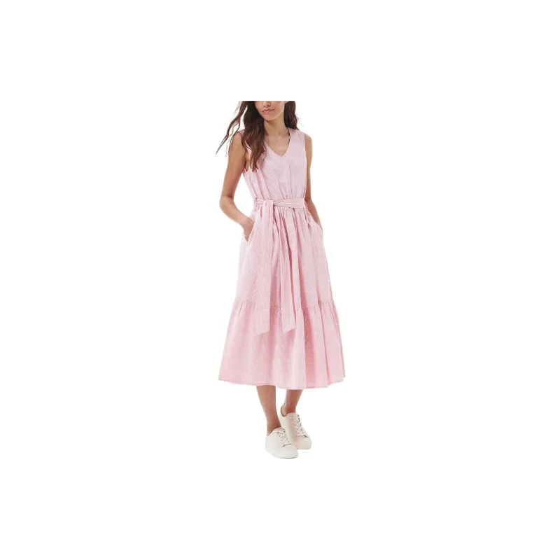 BARBOUR Azalea Midi Dress Sleeveless Dress Women's Pink-2