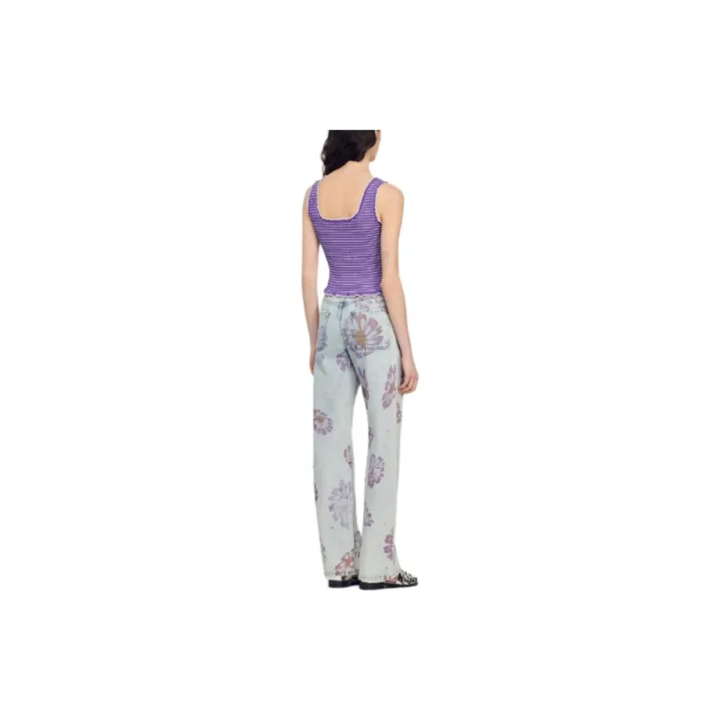 Sandro Tank Tops Women's Purple-3