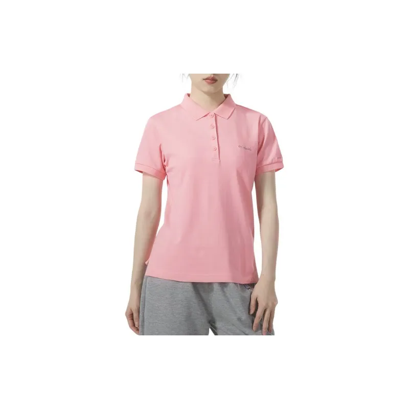 Columbia Polo Shirt Women's Pink-2