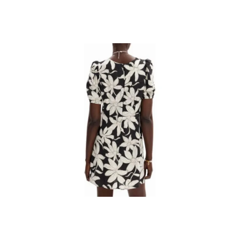 Desigual Short Sleeved Dress Women's Black-2
