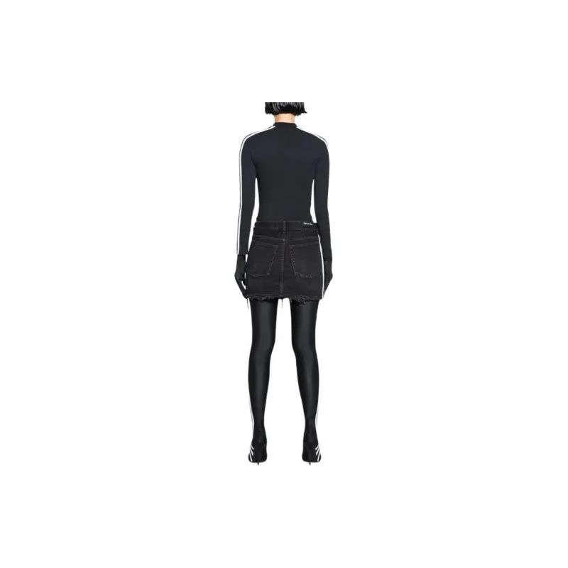 Balenciaga x Adidas Originals Casual Short Skirts Women's Black-3
