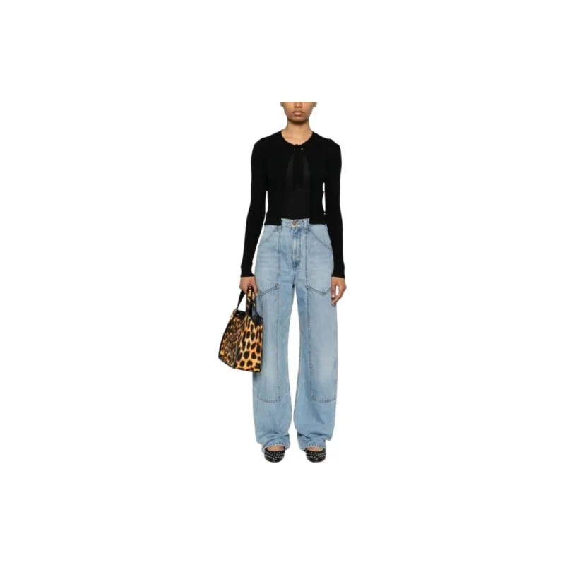 GANNI Ribbed Tie fastening Cardigan-2