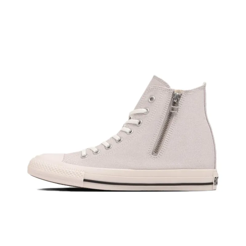 Converse All Star Anti Slip Wear Resistant High Top Canvas Shoes Women's Gray-0