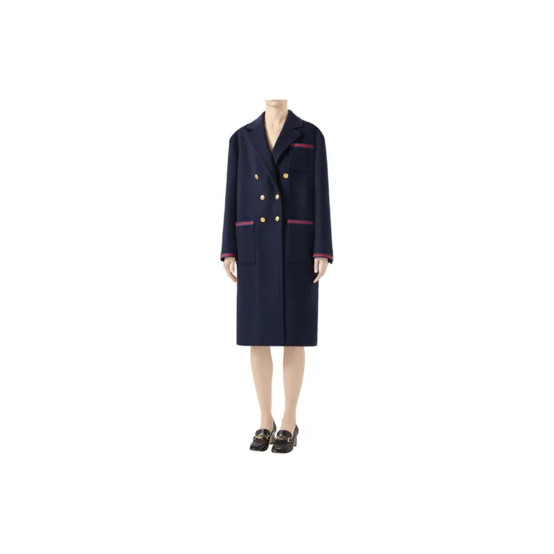 GUCCI Coats Women's Navy Blue-1