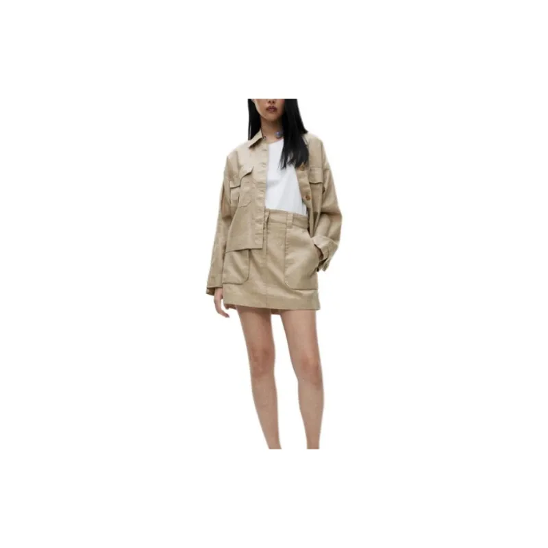 ARKET Casual Short Skirts Women's Oat-1
