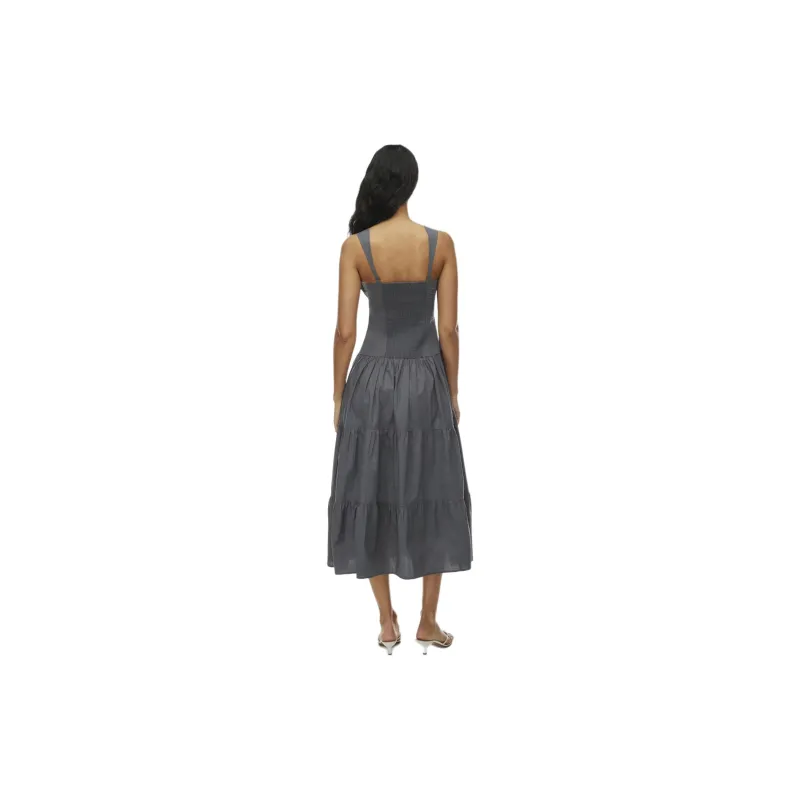 ARITZIA Sunday Best Strudel Poplin Maxi Dress Slip Dresses Women's Vintage Navy/Classic Marine Blue-3