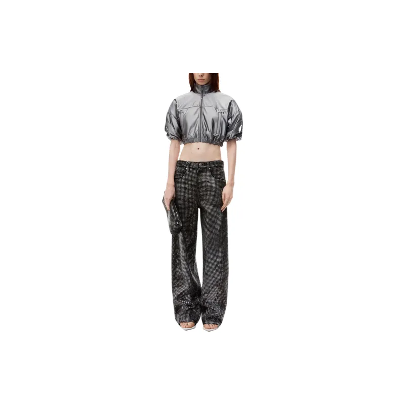 Alexander Wang Metallic finish Cropped Jacket-3
