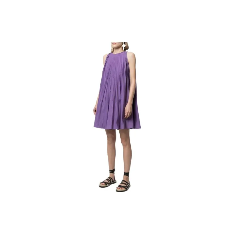 Valentino Sleeveless Dresses Women's Purple-3