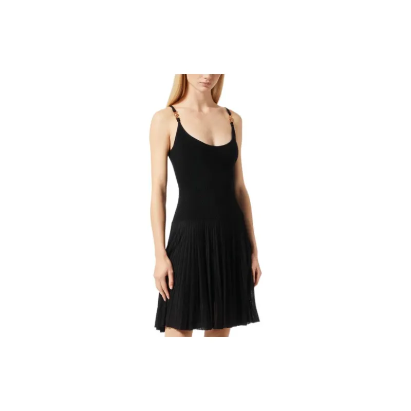 FANSIZHE VERSACE SS22 Slip Dresses Women's Black-2
