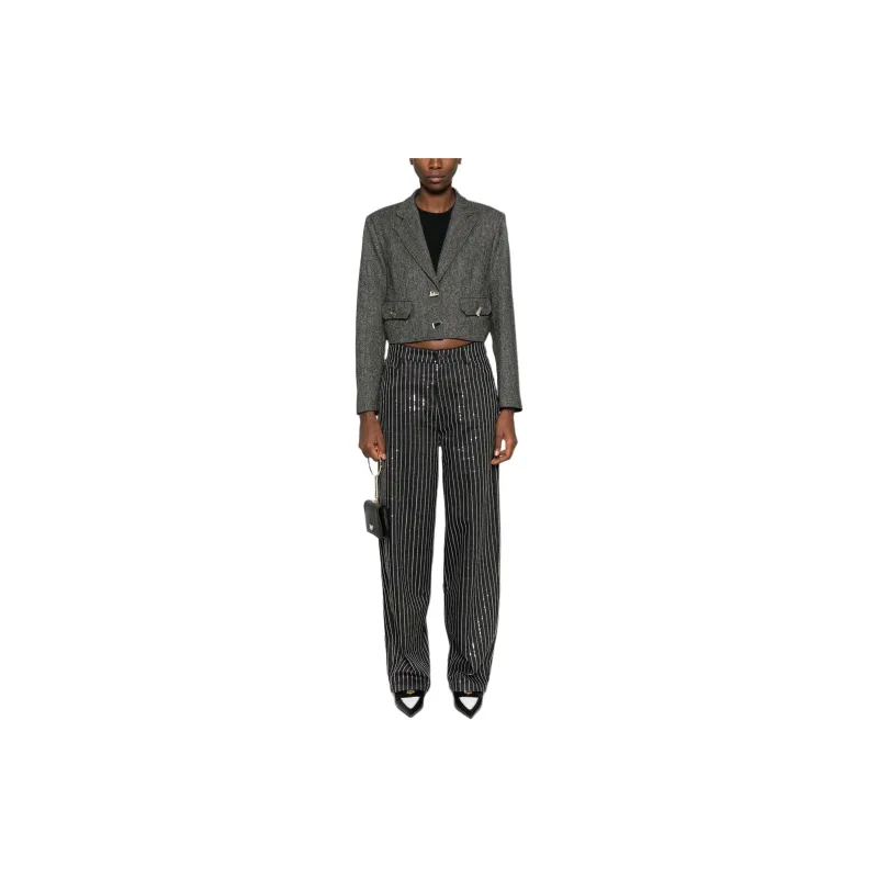 PINKO Cropped Button-Up Jacket-1