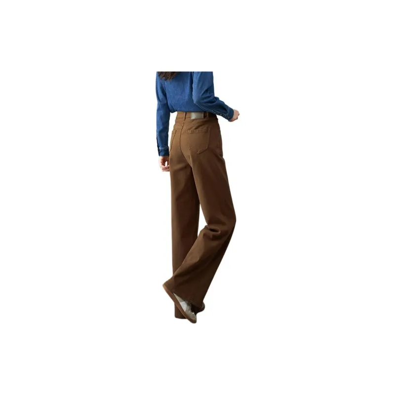 YALIDA Jeans Women's Chocolate-2