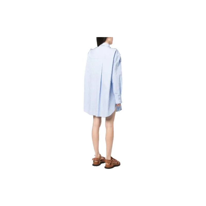 MSGM Long Sleeved Dresses Women's Blue-2