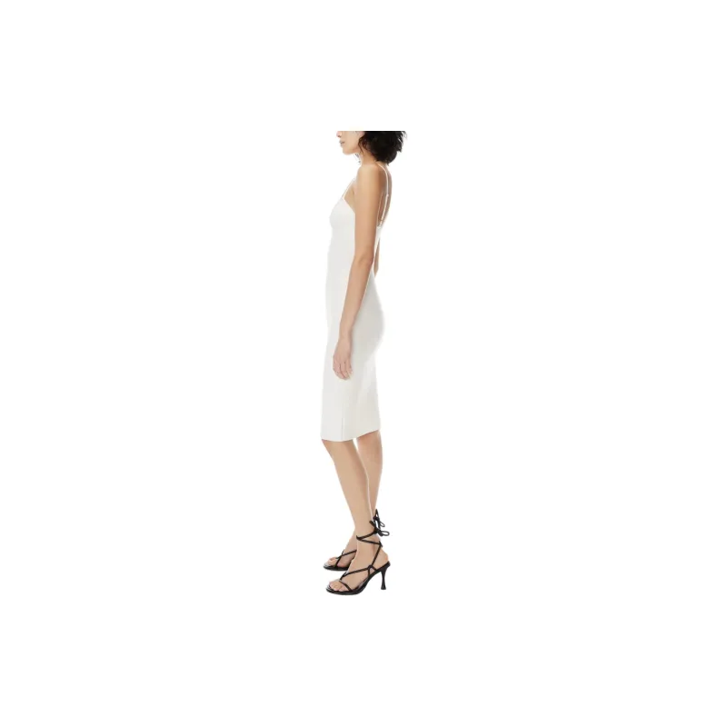 ARITZIA Babaton Lariat Dress Slip Dresses Women's Space White-3