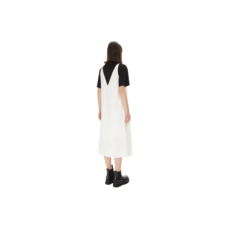 IMMI SS22 A-Line Skirt Dress White-2