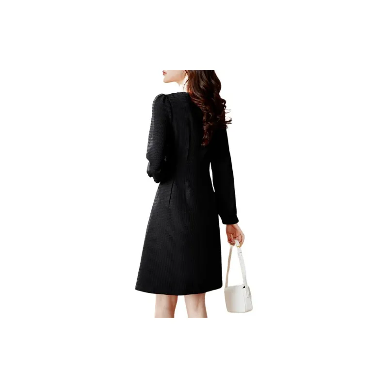Still Quiet Long Sleeved Dresses Women's-2