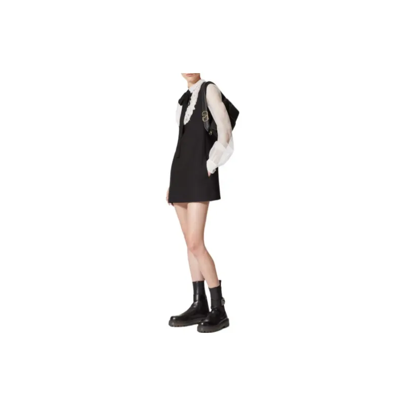 Valentino FW22 Long-Sleeved Dresses Women's Black-3