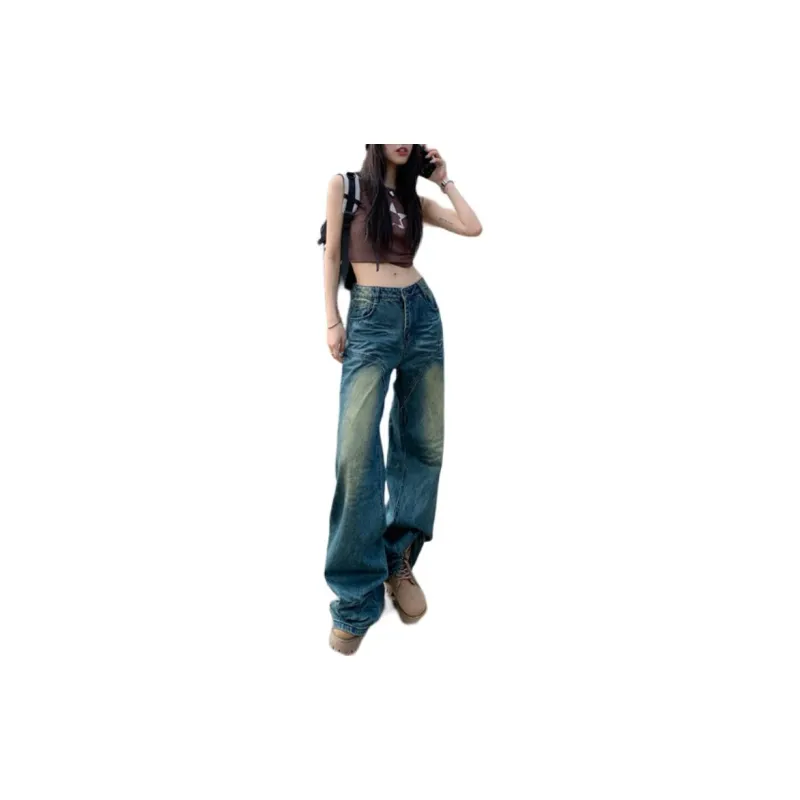 YINLEI Jeans Women's Peacock Blue-1