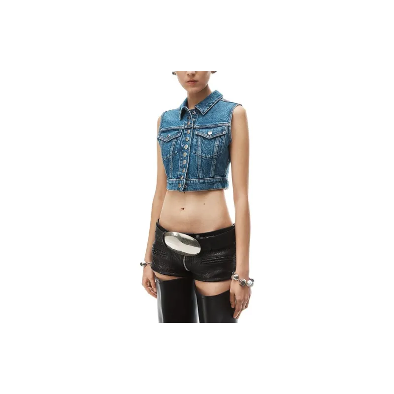 Alexander Wang Trucker Vest Denim Jacket-3