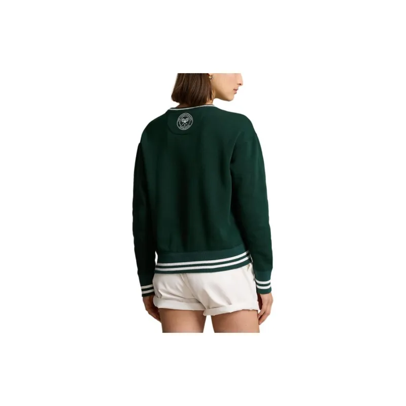Polo Ralph Lauren Wimbledon Tennis Open Collection SS24 Sweatshirt Women's Moss Agate-1