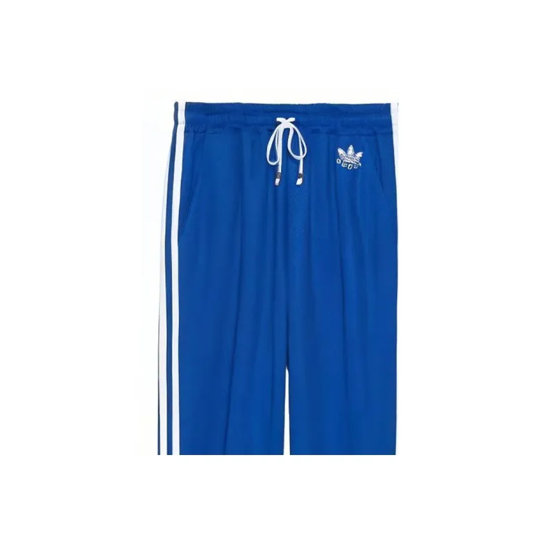 GUCCI x Adidas Originals FW22 Knitted Sports Pants Women's Blue-1