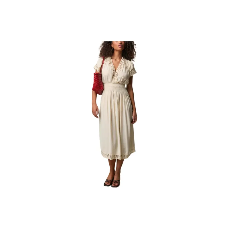 Rouje RUTHY DRESS Short-Sleeved Dresses Women's Beige-2