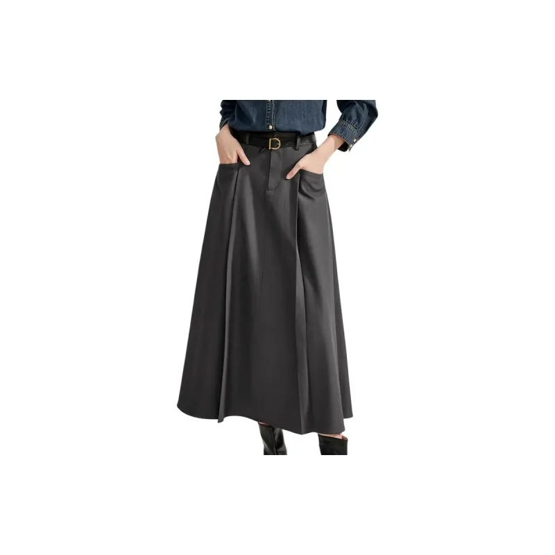 Inman Casual Long Skirt Women's Noble Gray-2