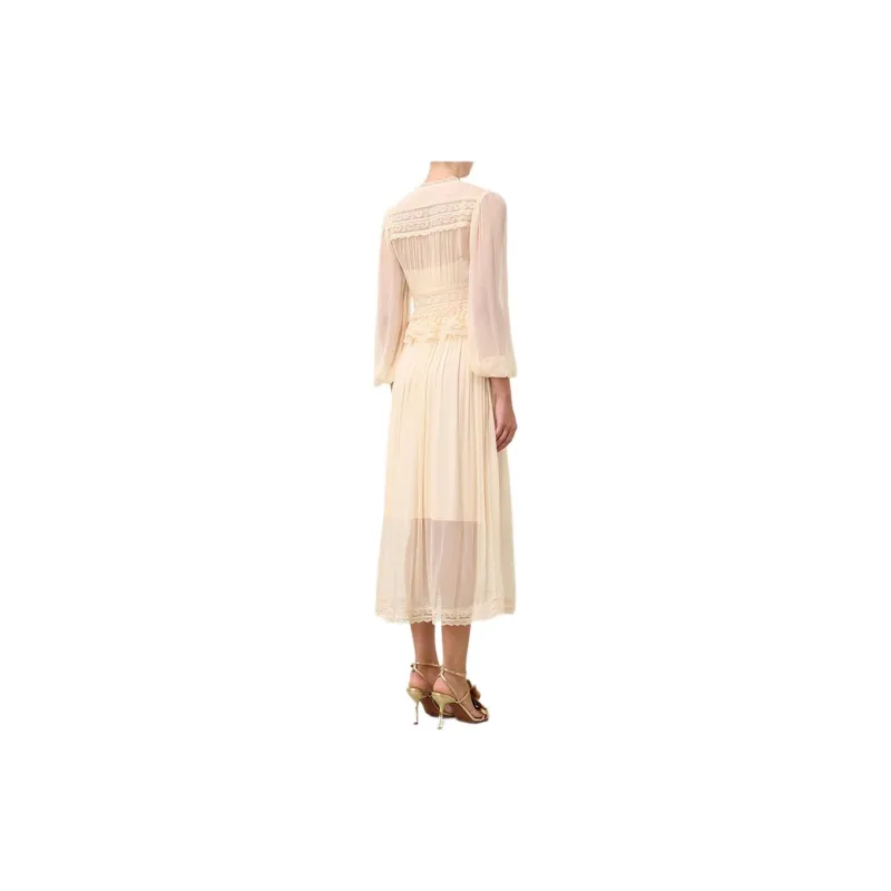Zimmermann SS24 Long-Sleeved Dresses Women's Beige-3