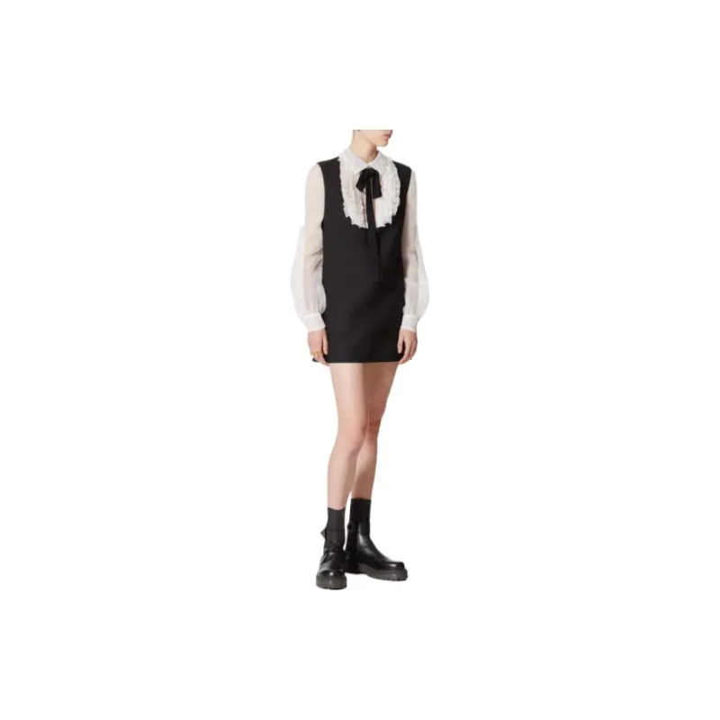 Valentino FW22 Long-Sleeved Dresses Women's Black-1