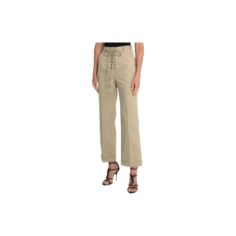 SAINT LAURENT Knitted Sweatpants Women's Beige-2