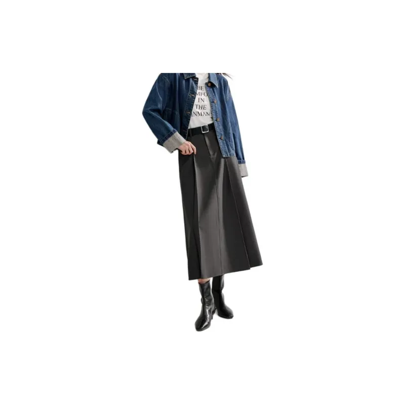 Inman Casual Long Skirt Women's Noble Gray-3