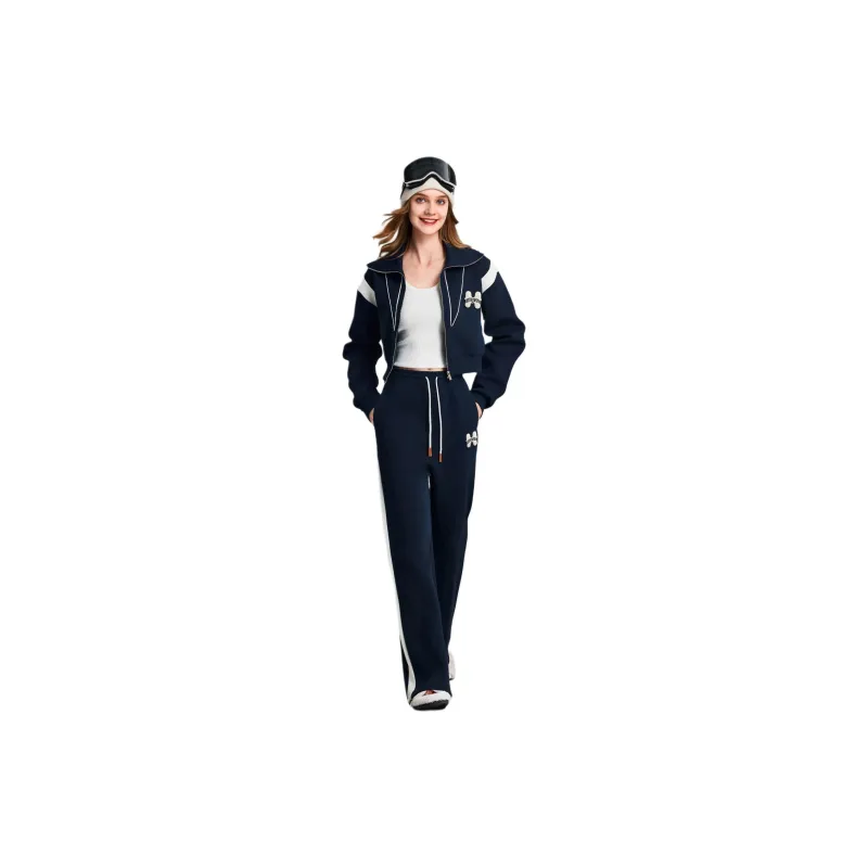 HAVVA Casual Suit Women's Navy Blue-1
