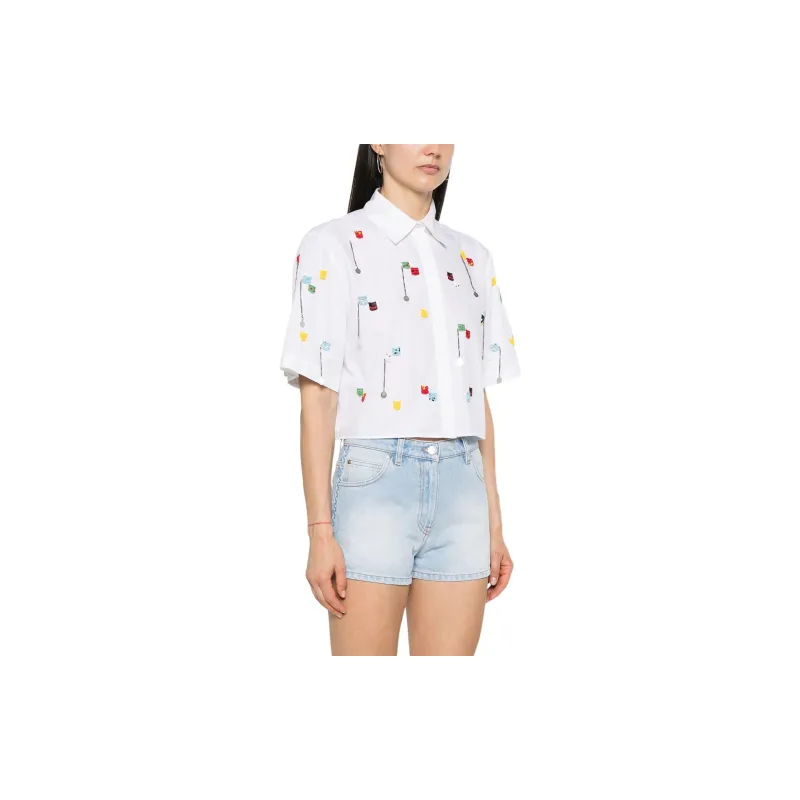 MSGM Bead embellished Cotton Shirt-3