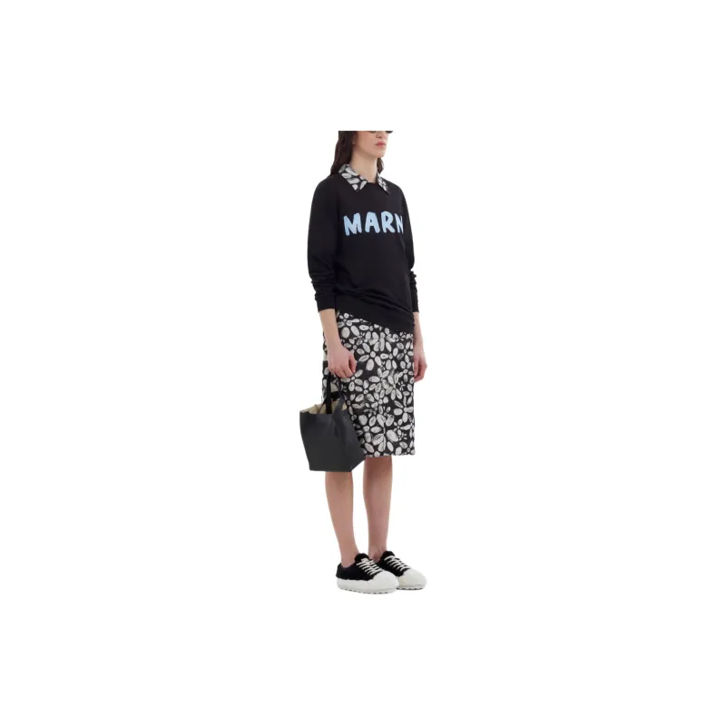 MARNI Logo Printed Crewneck T Shirt-3